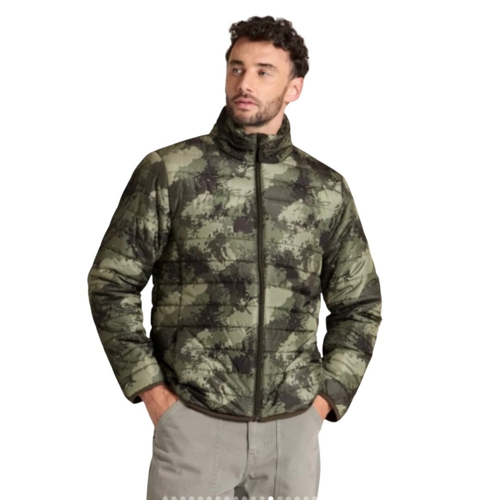 Goodfellow & Co Men's Green Camo Water Resistant Puffer Jacket Size Size M